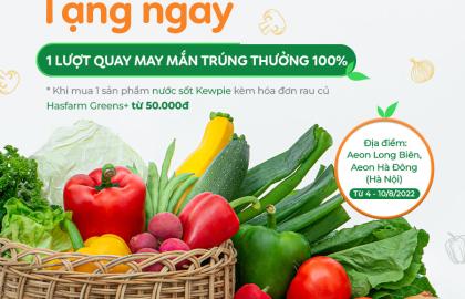 Ăn healthy – Trúng quà mê ly tại sự kiện giữa Hasfarm Greens+ và Kewpie Vietnam