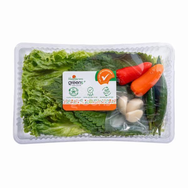 Hỗn hợp rau cuốn BBQ